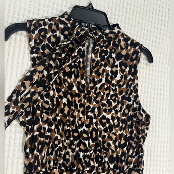 LEOTA MultiColor Leo Ginger Root Pleated Waist Jersey Dress Womens sz Small - Picture 4 of 6